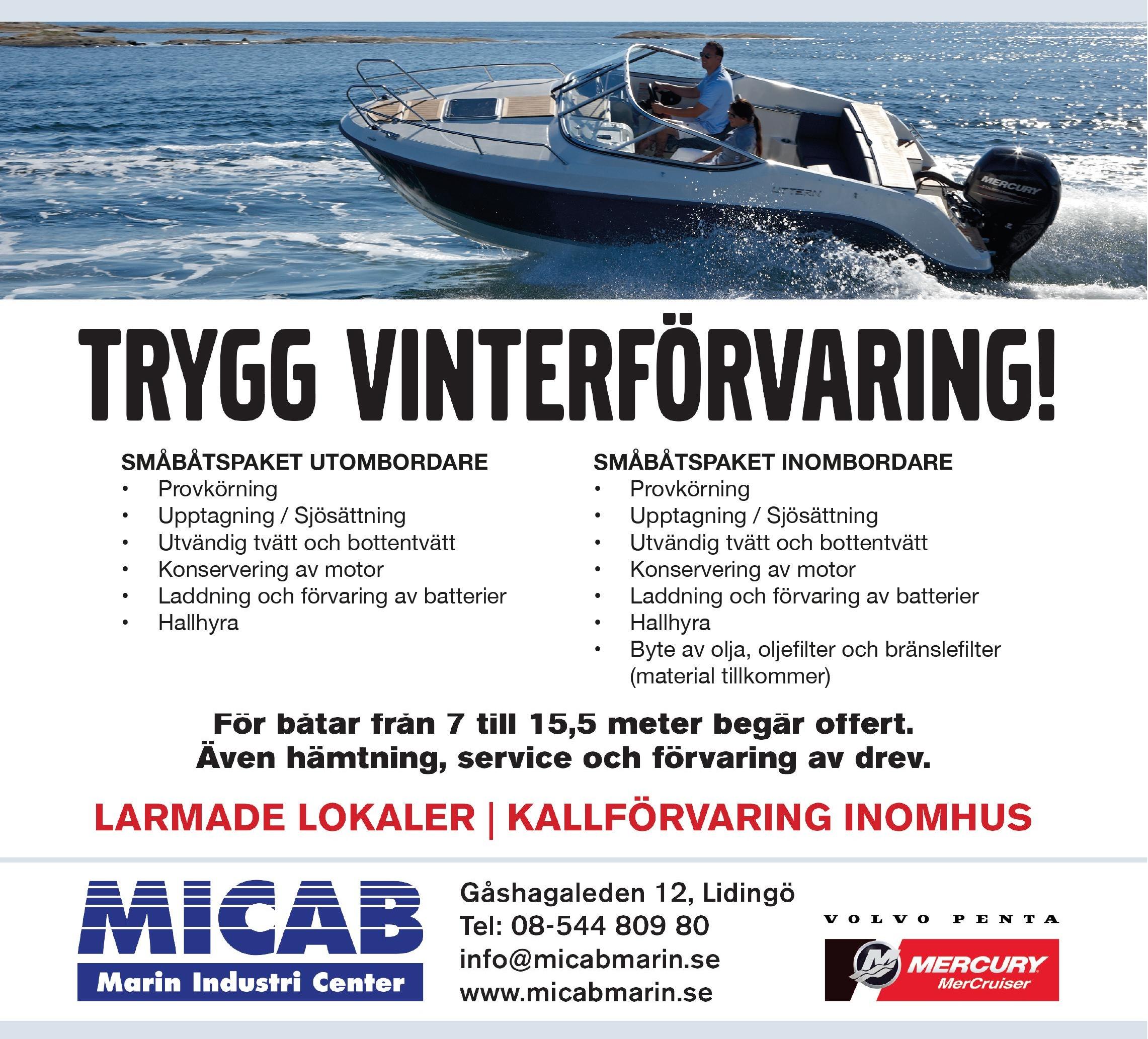 Vinterförvaringspaket hos Micab Marin